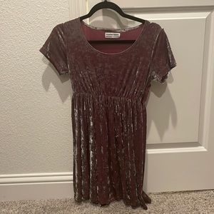 American Apparel Crushed Velvet Skater Dress